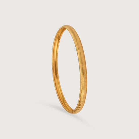 22KT Yellow Gold Minimal Textured Bangles