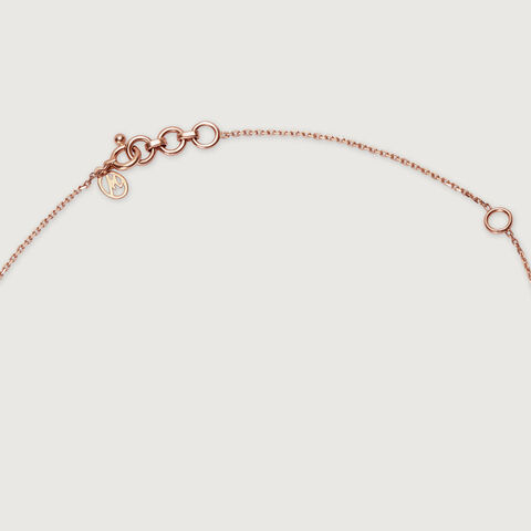 14KT Rose Gold Heartbeat Diamond Pendant With Chain