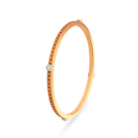 14kt Yellow Gold Diamond Bangle