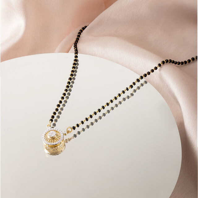 Aurora Glow Gold and Diamond Mangalsutra,,hi-res image number null