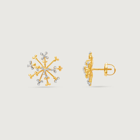 Filigree Florets Diamond Stud Earrings