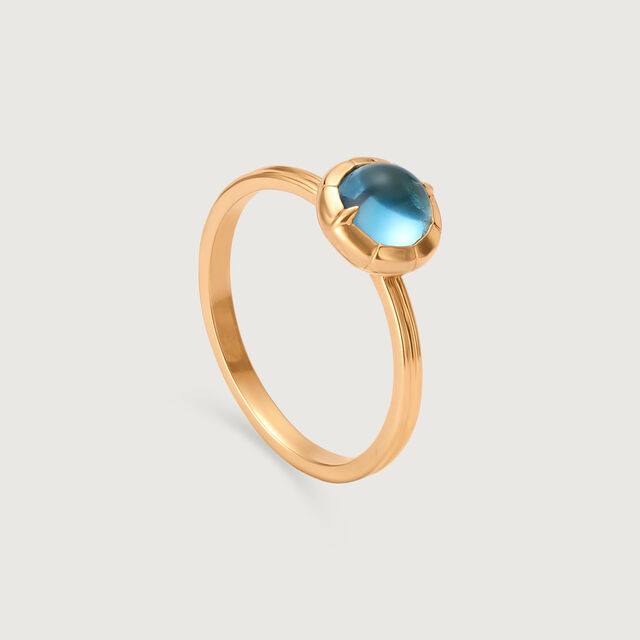 Serene Firefly 14 kt Gold & Blue Topaz Finger Ring,,hi-res image number null