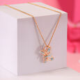 Heartful Flutter 14KT Rose Gold & Diamond Pendant,,hi-res view 1
