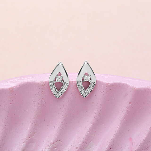 Dazzling Delight Silver Stud Earrings,,hi-res image number null