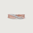 Twisted Beauty Gold & Diamond Finger Ring,,hi-res view 2