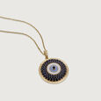Orb of Protection Evil Eye Gold Pendant,,hi-res view 4