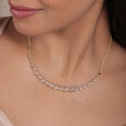 Luxe Leaf 14 Kt Gold and Diamond Necklace,,hi-res view 2