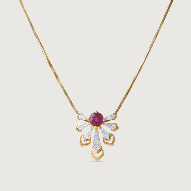 Radiant Spiral Ruby & Diamond Pendant,,hi-res image number null