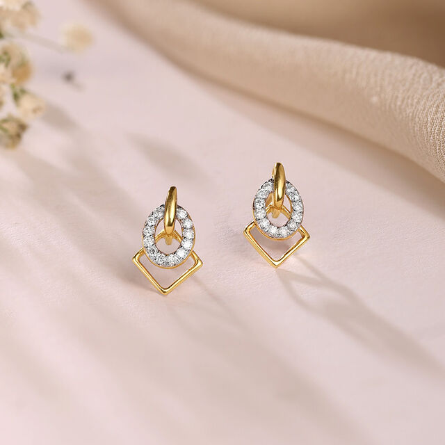 Eternal Harmony Diamond & Gold Stud Earrings,,hi-res image number null