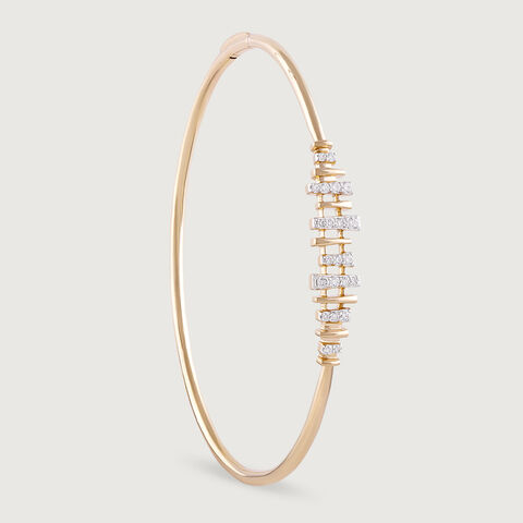 Luminous Connect Gold & Diamond Bangle