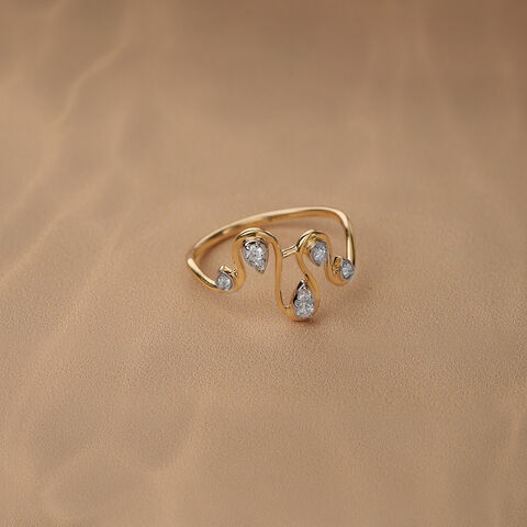 Harmony River 14 Kt Gold & Diamond Ring