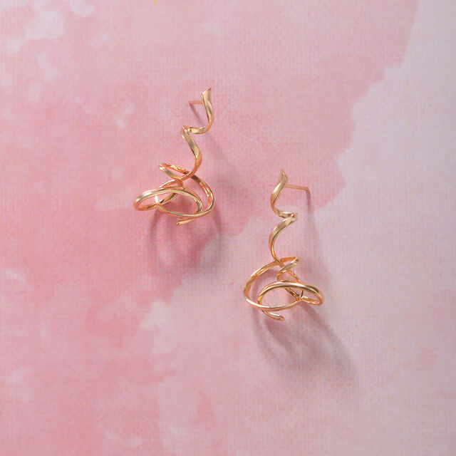 Golden Sway 18KT Gold Stud Earrings,,hi-res image number null