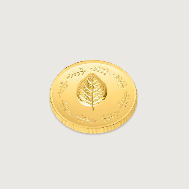 5 GM 24 Karat Tulsi Gold Coin,,hi-res image number null