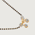 Floral Grace 18 Kt Gold and Diamond Vati Mangalsutra,,hi-res view 4