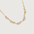 Elegant Rivulet 14 Kt Gold & Diamond Necklace,,hi-res view 4
