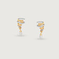 Twilight Spiral Gold & Pearl Stud Earrings,,hi-res view 3
