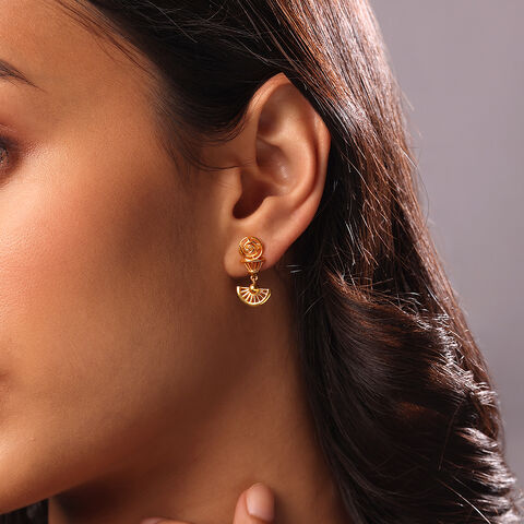 Soulful Enchantment 22KT Gold Drop Earrings