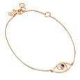 14KT Yellow Gold Wavy Evil Eye Bracelet,,hi-res view 5