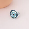 Midnight Mosaic Silver Ring,,hi-res view 1
