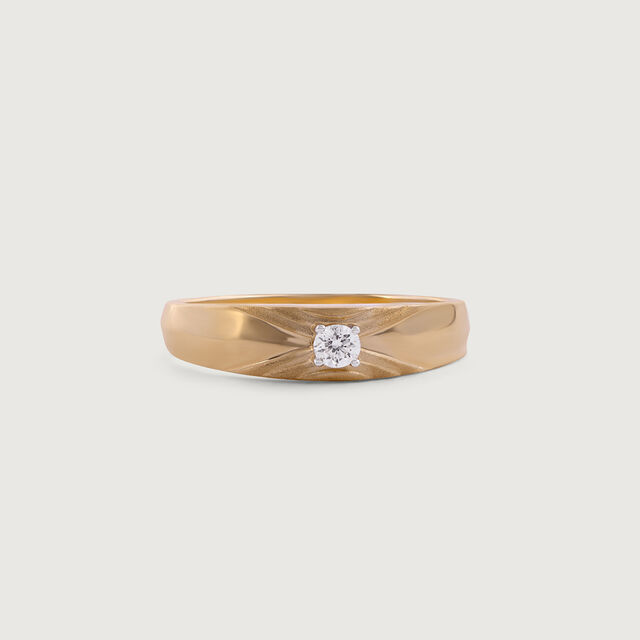Smooth Moves Gold & Diamond Finger Ring for Men,,hi-res image number null