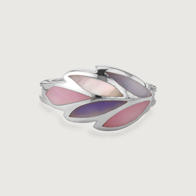 Mother of Pearl Pastel Silver Ring,,hi-res image number null