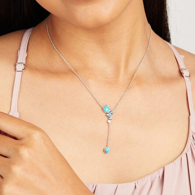 Sea Sparkle Silver Necklace,,hi-res image number null