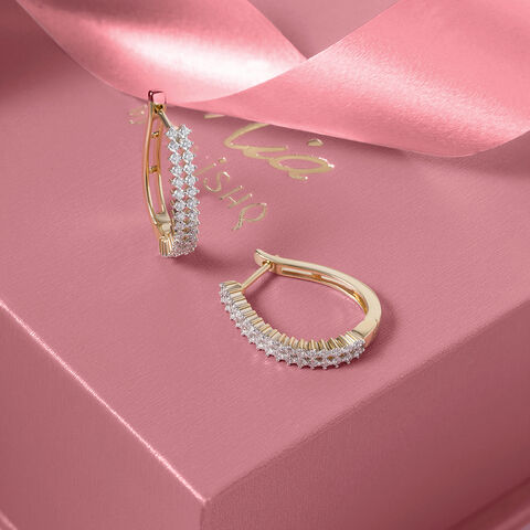 Luxe Drip Gold & Diamond Hoop Earrings