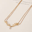 Whispering Leaves Gold & Diamond Necklace,,hi-res view 1