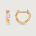 Bold Chic Gold & Diamond Hoop Earrings,,hi-res view 4