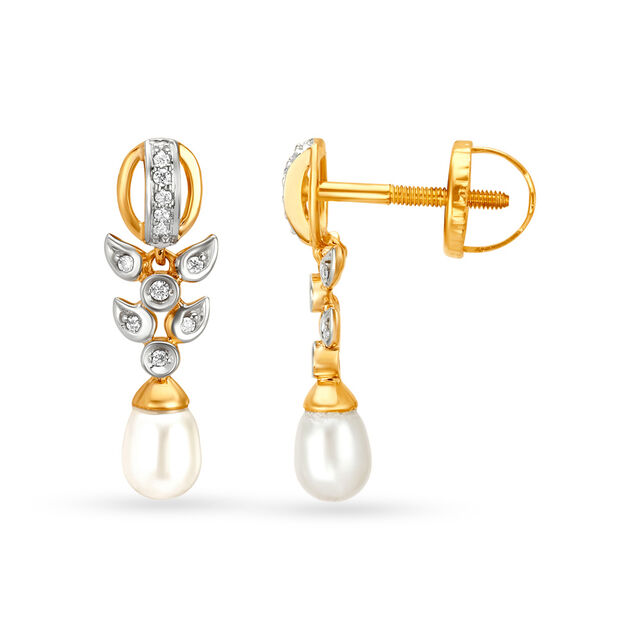 Diamond Vines and Pearly Drops Pendant Set,,hi-res image number null