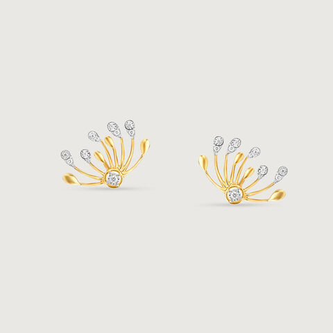 Dandelion Shine Diamond Stud Earrings