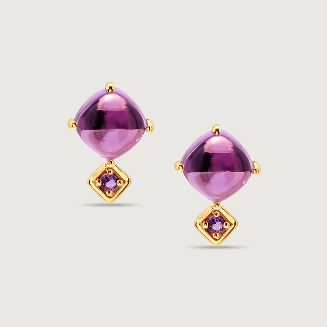 Purple Haze 14KT Amethyst Stud Earrings,,hi-res image number null