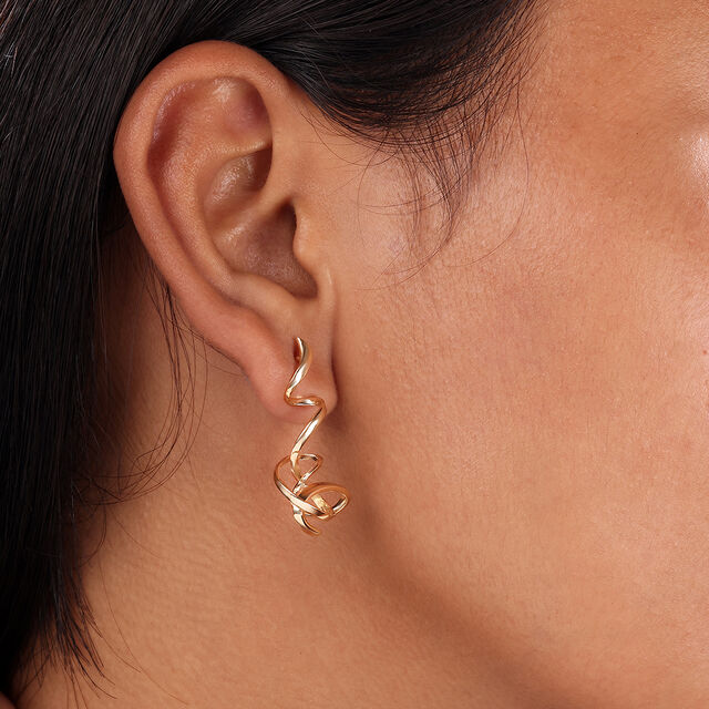 Golden Sway 18KT Gold Stud Earrings,,hi-res image number null