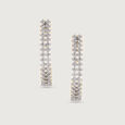Luxe Drip Gold & Diamond Hoop Earrings,,hi-res view 3