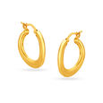 22KT Yellow Gold Dazzling Elegant Hoop Earrings,,hi-res view 1