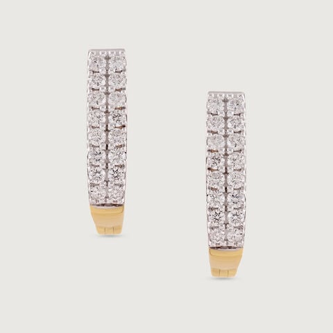 Classic Luxe Gold & Diamond Hoop Earrings