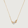 Oceans Rhythm 14 Kt Gold & Diamond Pendant with Chain,,hi-res view 3