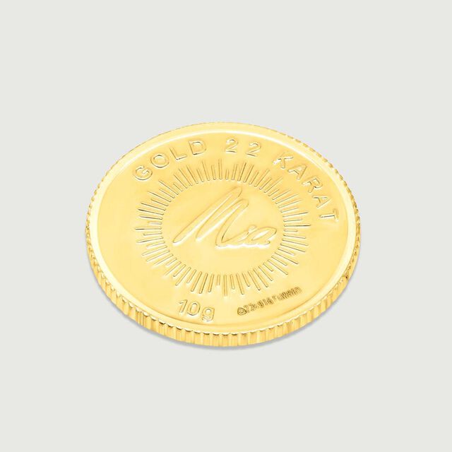 10 GM 22 Karat Stunning Lotus Gold Coin,,hi-res image number null