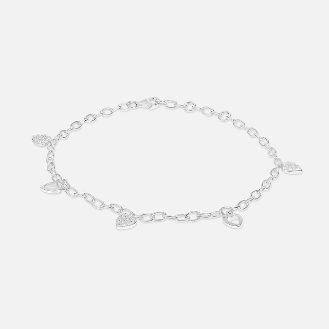 Heartbeats Silver Anklet,,hi-res image number null