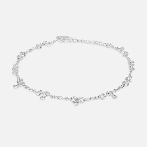 Whimsy Chains Silver Anklet