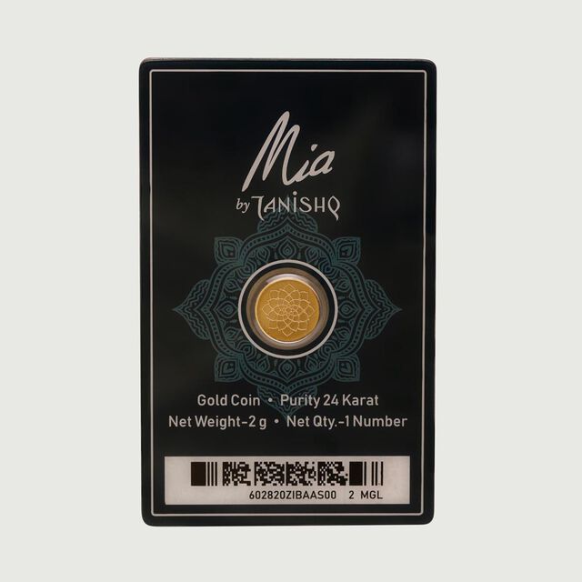 2 Gm 24 Karat Lotus Gold Coin,,hi-res image number null
