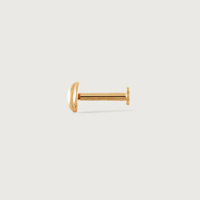 Radiant Capsule Gold and Diamond Nose Pin,,hi-res image number null