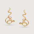 Golden Sway 18KT Gold Stud Earrings,,hi-res view 3
