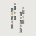 Dreamy London Blue Blaze & Diamond 14KT Drop Earrings,,hi-res view 3