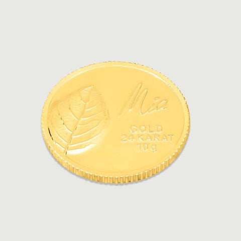 10 GM 24 Karat Tulsi Leaf Gold Coin