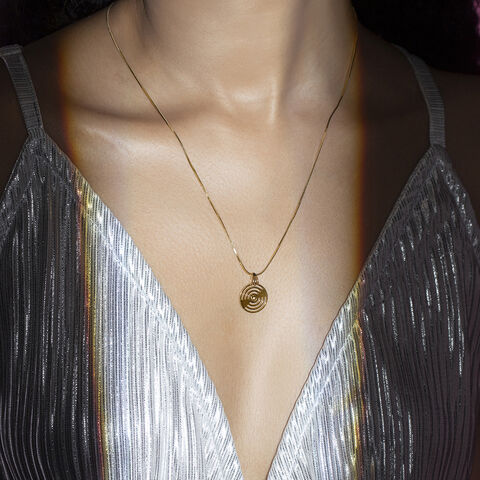 Disco Inferno Gold Pendant