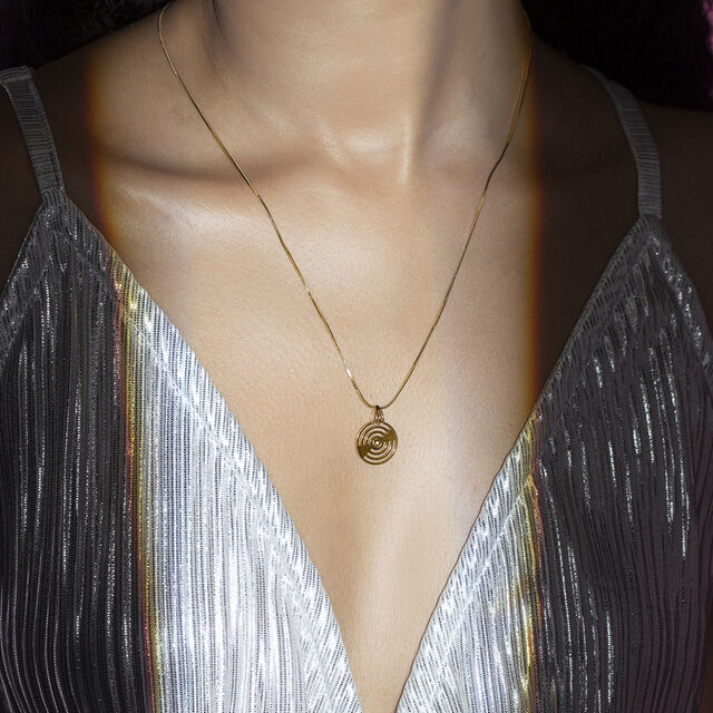 Disco Inferno Gold Pendant,,hi-res image number null