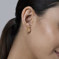 Dazzling Sunburst Gold & Diamond Stud Earrings,,hi-res view 2