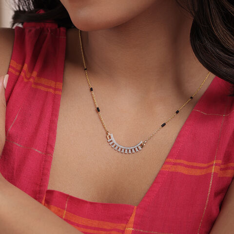 Radiant Arc 14 Kt Gold and Diamond Mangalsutra
