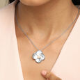Timeless Petal Pearl Silver Pendant,,hi-res view 2